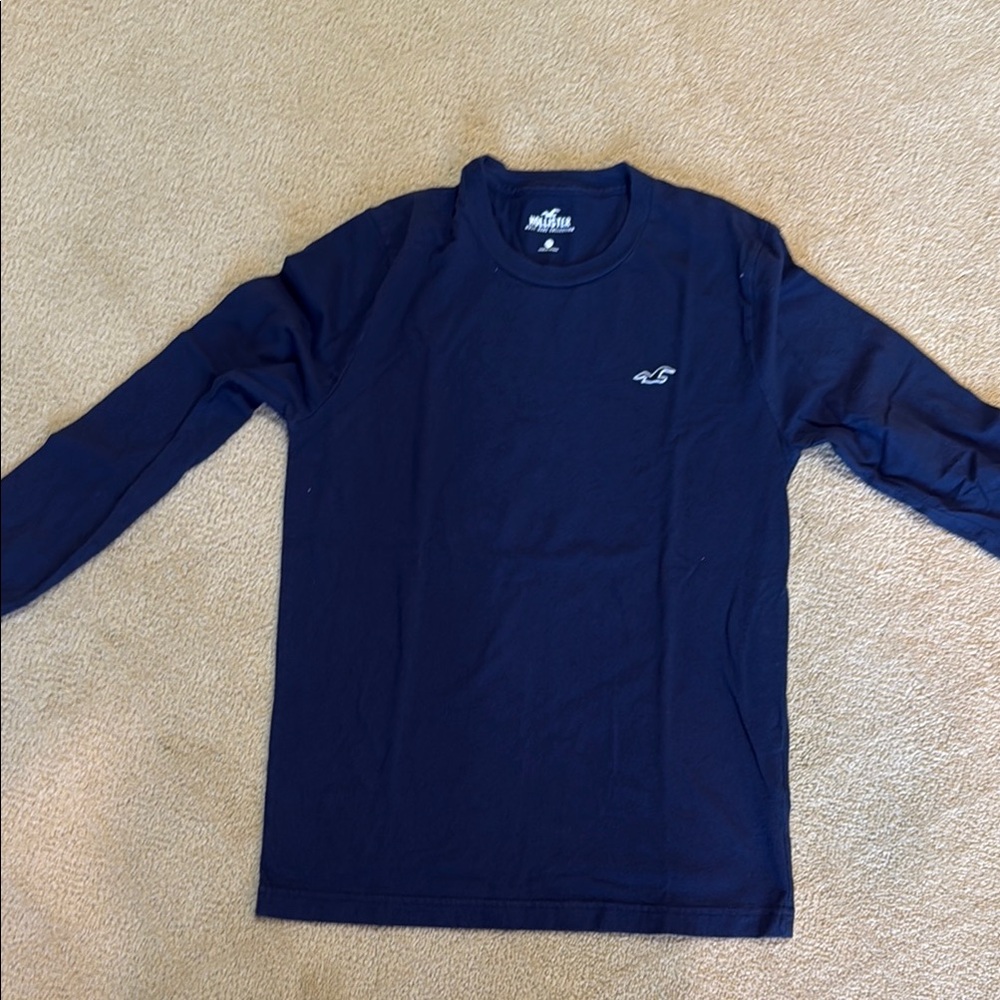 Men's Navy Blue Long Sleeve Shirt